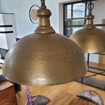 Mosiężna lampa wisząca nad stół Liverpool 50cm